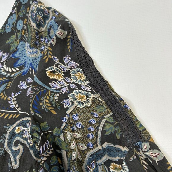 Free People Rain or Shine Paisley Mini Sun Dress Size XS Tunic Swing Boho Shift - Picture 5 of 11